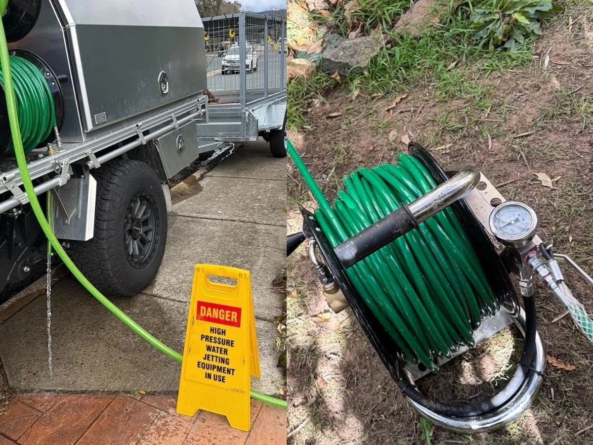 Professional equipment used to clear a blocked drain